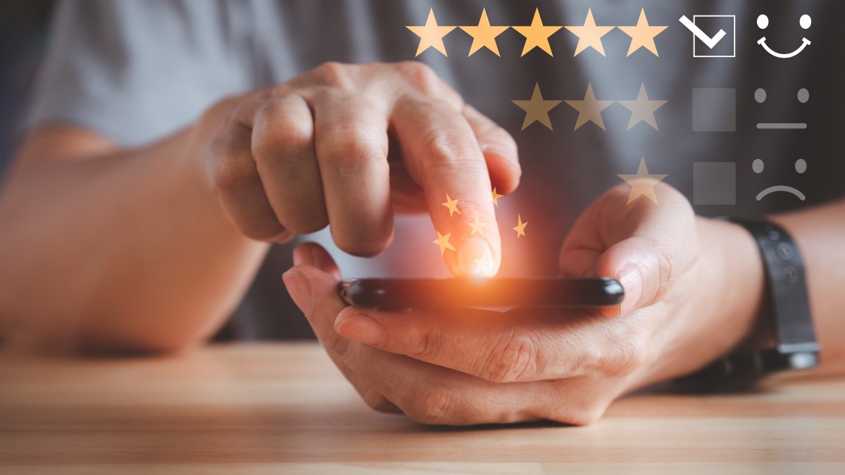 Picture depicting a survey optimised for a smartphone user