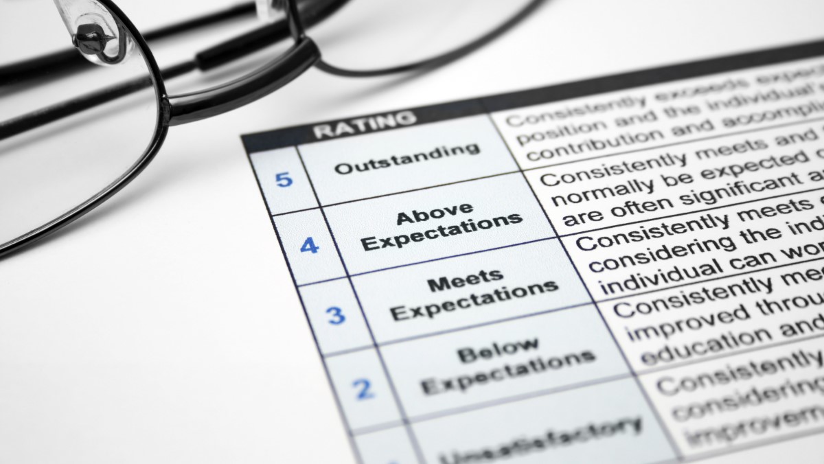 An employee being rated on their work performance