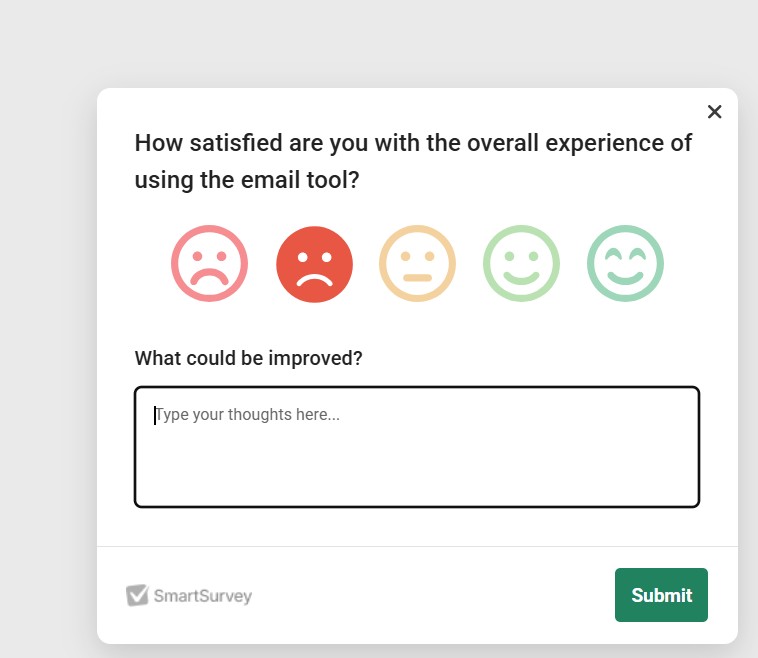 Image showing illustrations of the feedback popup