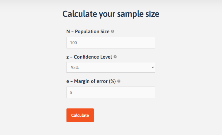 Sample Size Calculator