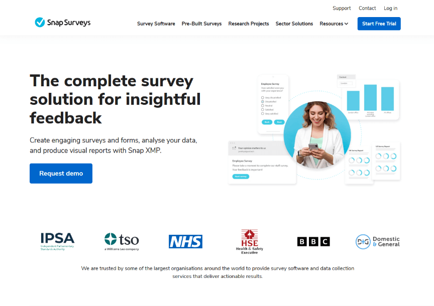 Snap Surveys survey tool screenshot 28/10/2024