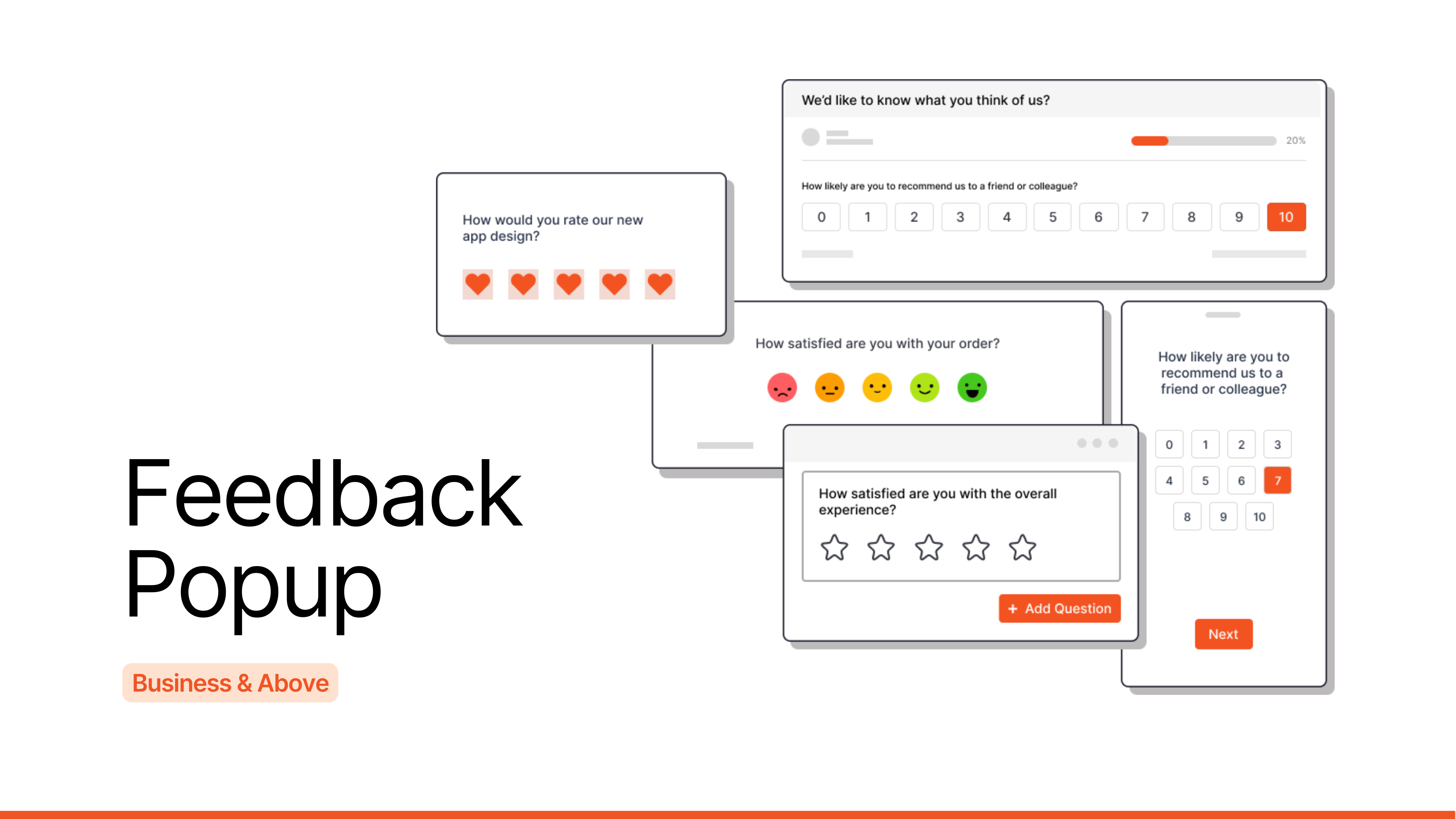 Image showing illustrations of the feedback popup